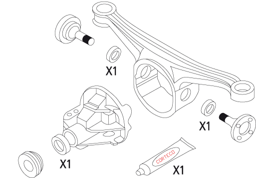 CORTECO 19535861 Kit guarnizioni, Differenziale